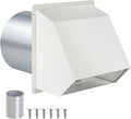6 Inch Hooded Wall Vent with Screen and Damper, Wall Exhaust Vent Cover Cap by JYINCPED