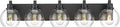 METWET Bathroom Light Fixtures, 5 Light Matte Black Vanity Light, 32 Inch by Metwet