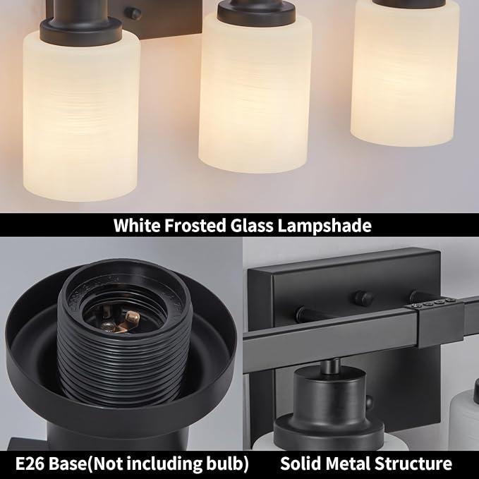 DIKAIDA Bathroom Vanity Light, 5-Light Vanity Lighting Fixture Over Mirror - Image 4