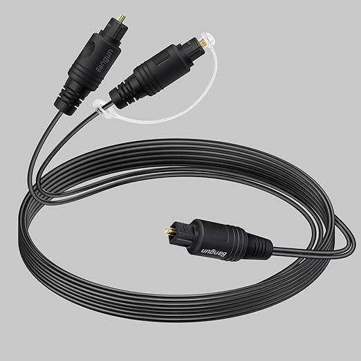 Bangun 1x2 Digital Audio Splitter Cable, Toslink Digital Fiber Optic Audio by Bangun