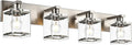 WINSHEN 4-Lights Bathroom Vanity Light Fixtures in Brushed Nickel, E26 Socket by WINSHENLighting