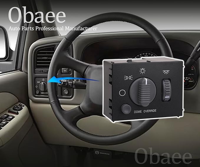 Obaee Headlight Switch Instrument Panel Dimmer Light Switch Compatible - Image 6