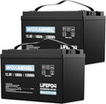 WOXABHSL 2PCS 12V 100Ah LiFePO4 Lithium Battery, Built-in 100A BMS, 15000+ Deep by WOXABHSL