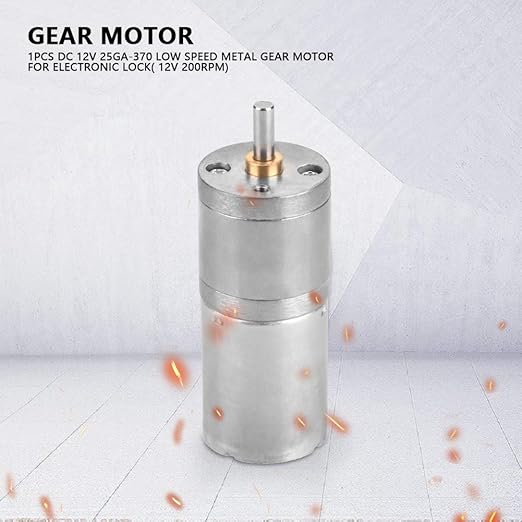25mm DC 12V 25GA-370 Metal Gear Motor by aqxreight