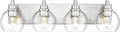 METWET Bathroom Light Fixtures, 4 Light Brushed Nickel Vanity Light, 26 Inch by Metwet