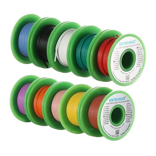 BNTECHGO 22 Gauge Silicone Wire Kit 10 Color Each 50 ft Flexible 22 AWG - Image 2
