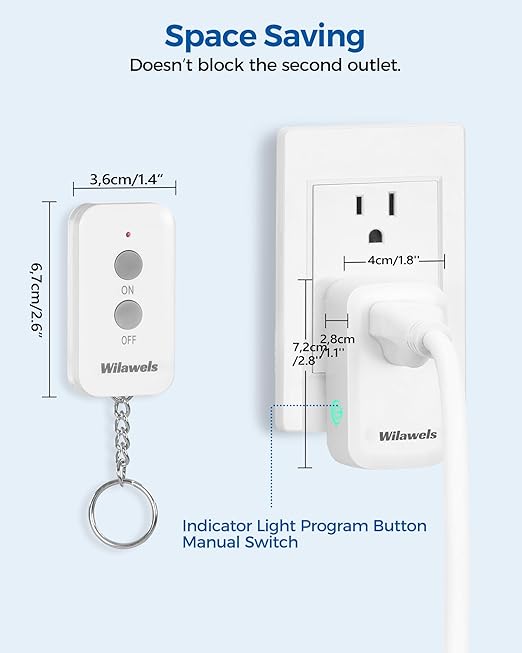Remote Control Outlet Plug Wireless On Off Power Switch, WILAWELS Wireless - Image 3