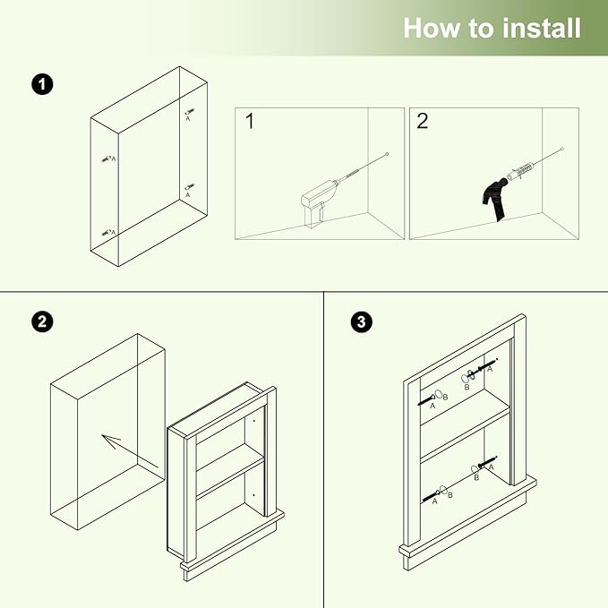 Recessed Medicine Cabinet Inset, Bathroom Wall Niche Insert - Image 8