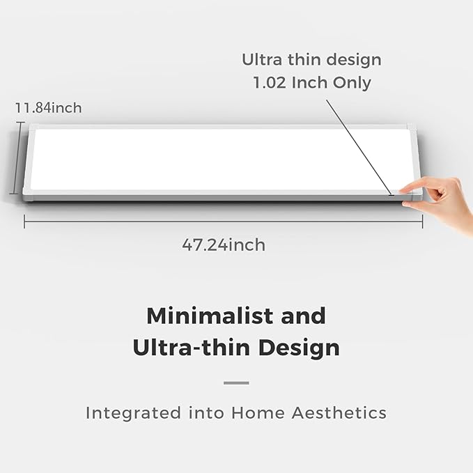 AIKVSXER 24 Pack 1x4 FT LED Flat Panel Light Surface Mount, - Image 7