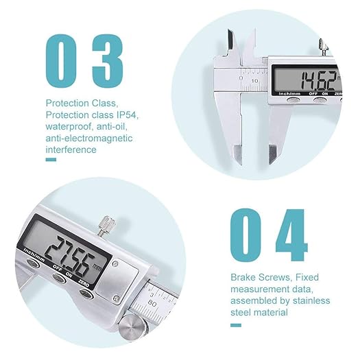 Digital Caliper Measuring Tool, Stainless Steel Vernier Caliper Digital - Image 4