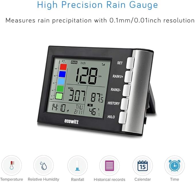 ECOWITT WH5360B Wireless Rain Gauge High Precision Digital 3-in-1 Weather - Image 2