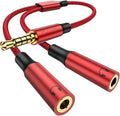 MOSWAG Headphone Mic Splitters Adapter Audio Headphone Connector Mutual by MOSWAG