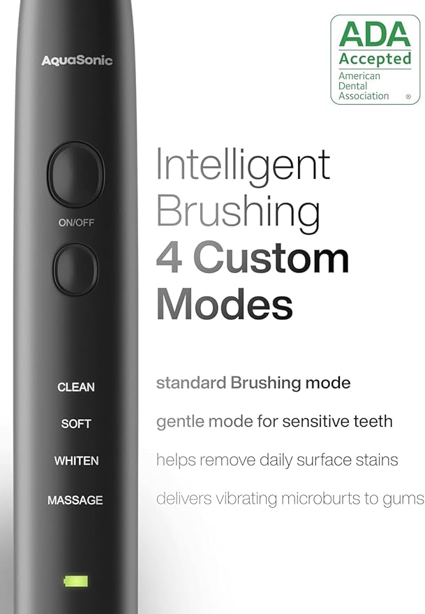 Aquasonic Black Series Ultra Whitening Toothbrush – ADA Accepted Electric - Image 3