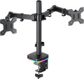 RGB Dual Monitor Desk Mount, Monitor Stand by HChookclasp