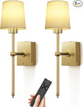 Upgrade Battery-Operated Wall Sconces Set of 2 pieces: Rechargeable Wall Lights by ZASLEME
