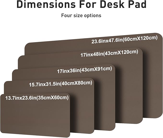 Aothia Leather Desk Pad Protector, Office Mat, Large Mouse Pad, Non-Slip PU - Image 4