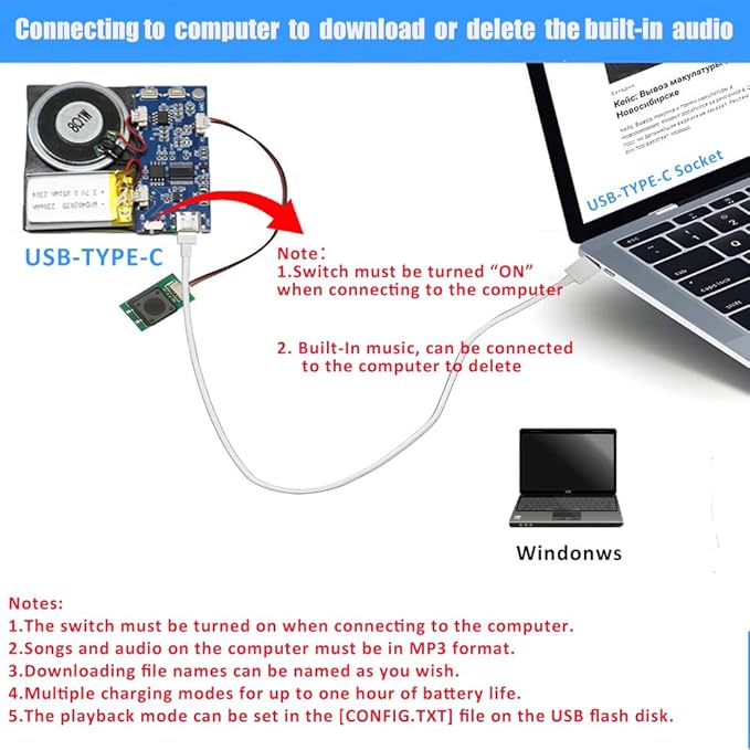 XLW Sound Module, 16MB Push Button Activated Sound Module - Image 2