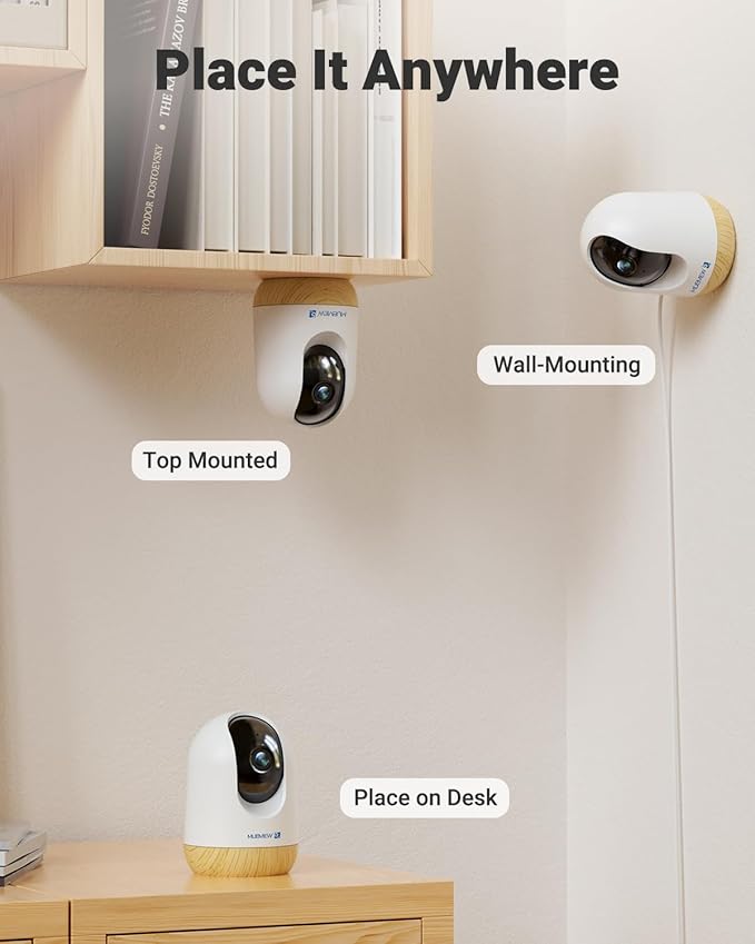 MUBVIEW Pan/Tilt Cameras for Home Security Indoor, 5MP Pet/Cat/Dog Camera - Image 6