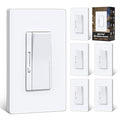 BESTTEN 6 Pack Super Slim Dimmer Light Switch, Quiet Rocker, Single Pole or 3 by BESTTEN