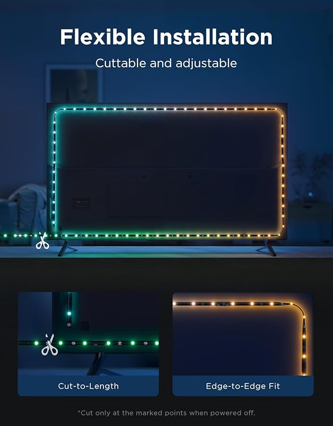 Govee TV LED Backlight 2, 18.4ft Cuttable TV Lights - Image 5