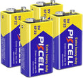 PKCELL 9V Batteries, 4 Pack 9 Volt Batteries Carbon Zinc, 9V Battery by Pkcell