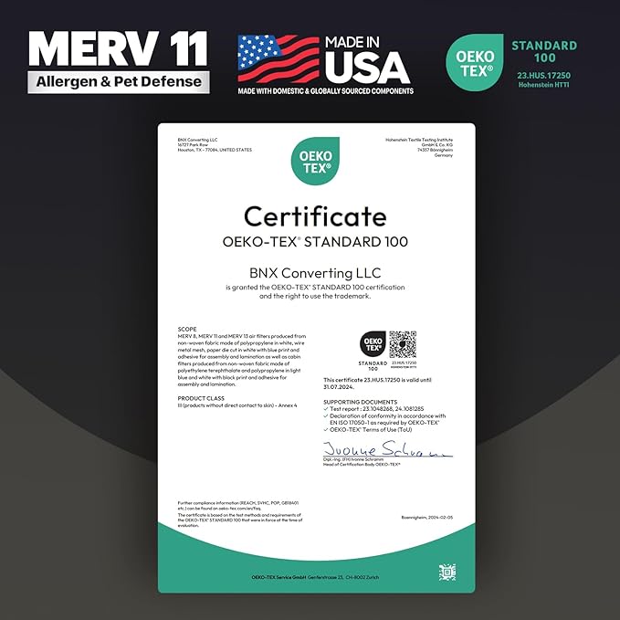 BNX 20x25x1 MERV 11 Air Filter 2 Pack - Image 6