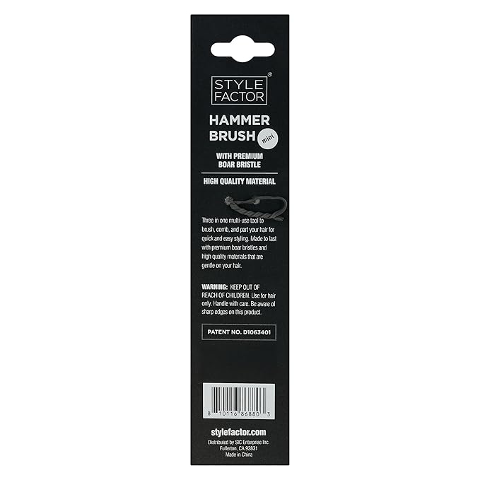 STYLE FACTOR EDGE BOOSTER® Mini Hammer Brush Travel Size | Baby Hair Brush & - Image 9