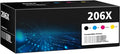 206X Toner Cartridges 4 Pack for Laser Jet M283cdw M283fdw M255dw Compatible by Diegees