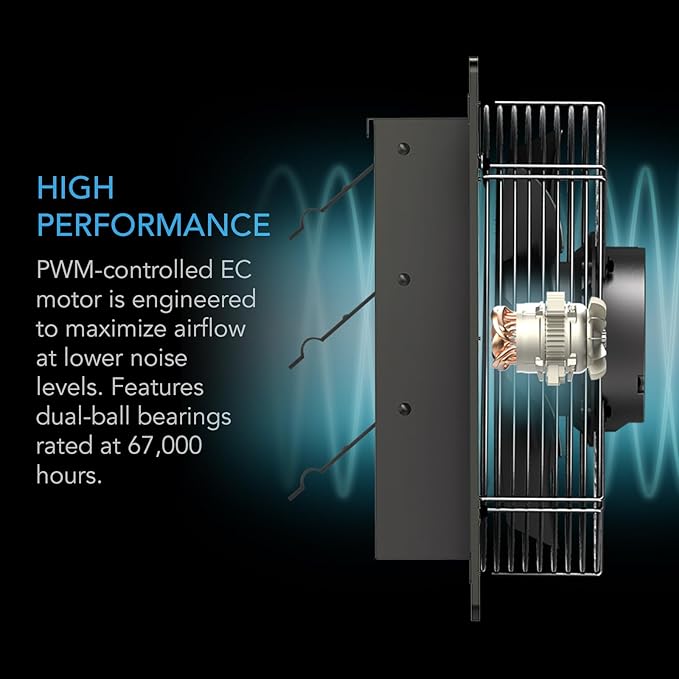 AC Infinity AIRLIFT T10, Shutter Exhaust Fan 10" - Image 4
