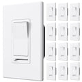Amico 12 Pack Light Dimmer Switch, No Neutral Wire, Single Pole or 3-Way by Amico