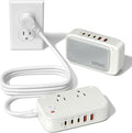 KWRNVO 5FT Portable USB C Power Strip Surge Protector PD 20W Flat Wall Plug by Unknown
