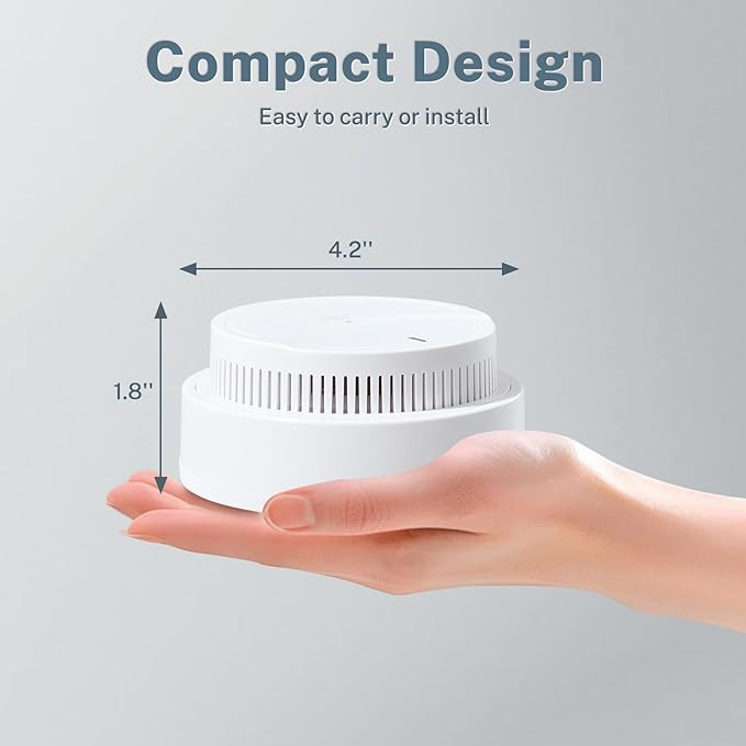 Smoke Detector 4 Pack, Fire Alarms Smoke Detectors - Image 2