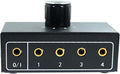 Power No Noise 1/8" 1 in 4 Out or 4 in 1 Out Audio selector 3.5 mm TRS Stereo 4 by Arklove