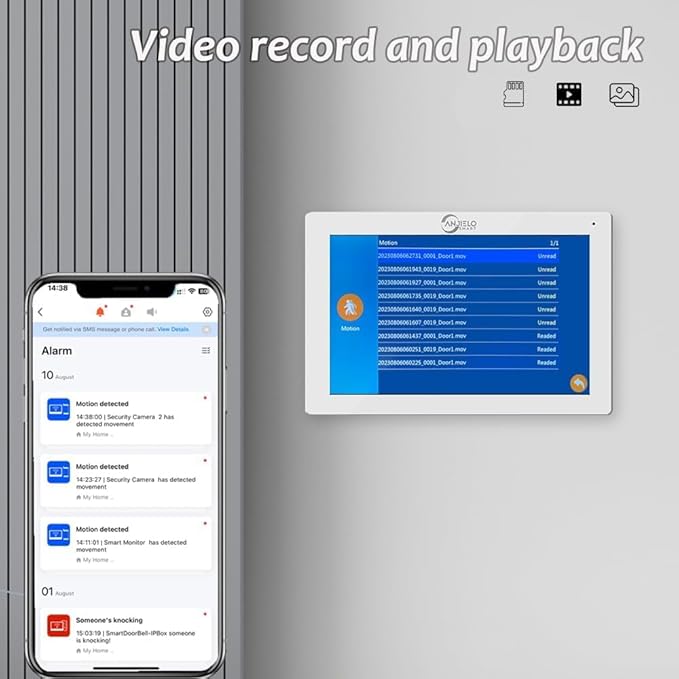 Wired Video Door Phone Apartment Intercom System, 7 Inch Touch Monitor - Image 6