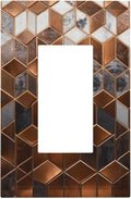 Bvtewkhz Brown Abstract Luxury Modern Geometric Cubic Marble 1 Gang Single by Unknown