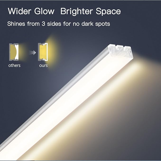 V4light Plug in Under Cabinet Lighting, 6 Pack 12 Inch Ultra-Slim LED Light Bars - Image 6
