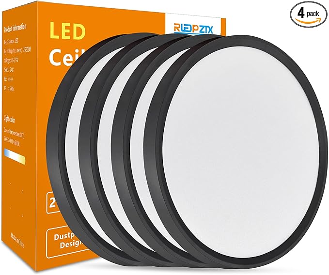 RLEDPZTX Led Flush Mount Ceiling Light, 16 Inch 32w 3480lm, 3000k/4000k/6000k by RLEDPZTX