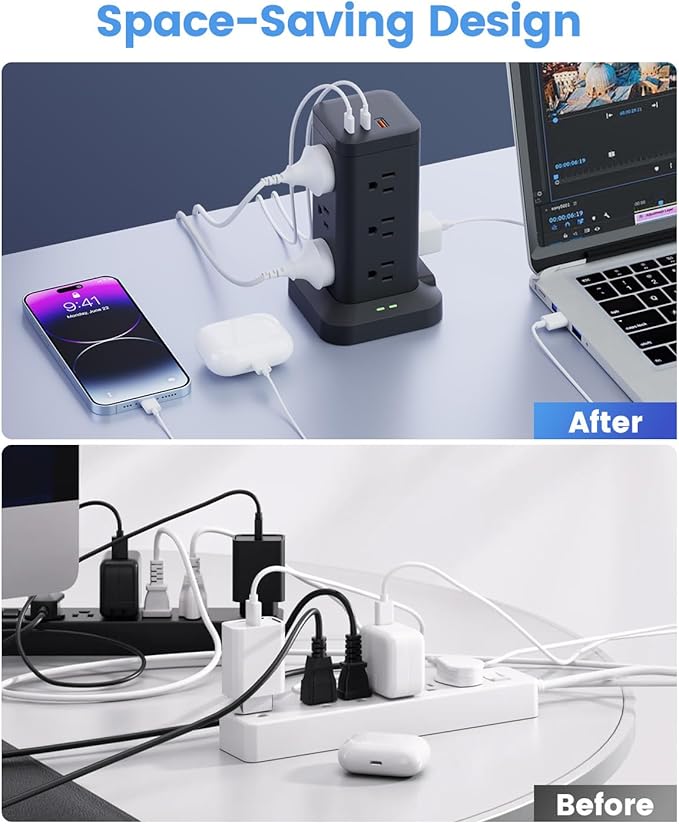 Tagzilo 15-in-1 Power Strip Tower - Image 4