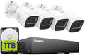 SANNCE 8CH 1080P Security Camera System DVR and 4x2.0MP Indoor Outdoor IP66 by SANNCE