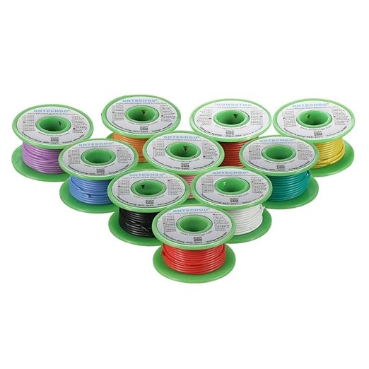 BNTECHGO 20 Gauge Silicone Wire Kit 10 Color Each 50 ft Flexible 20 AWG by BNTECHGO