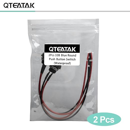 QTEATAK 1/2" Pre-Wired Mounting Hole On/Off Blue Mini Round Waterproof - Image 6