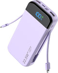 LENGSUM Portable Charger Power Bank Built-in Cables, 32000mAh 22.5W USB C Fast by LENGSUM