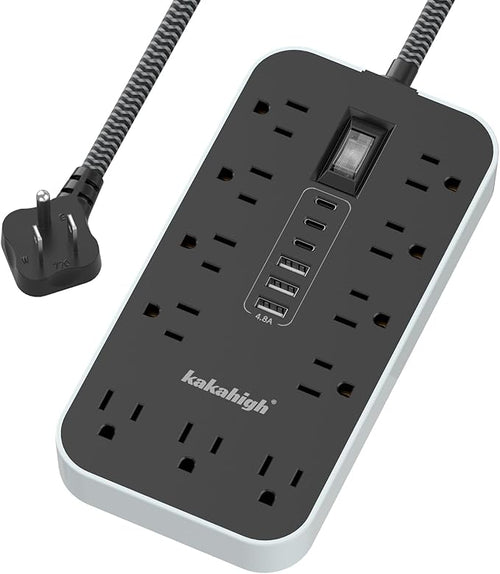 10FT Extension Cord with USB Ports- Power Strip with USB, 1625W Multi Outlet by YourBetterchoice