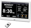 2025 Digital Clock with Weather Forecast & Temperature/Humidity Large Display by TIMEMOON