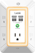 Multi Plug Outlet Surge Protector by Lvetek