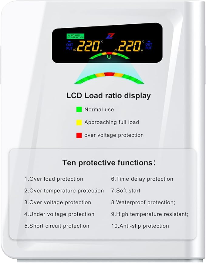 Voltage Converter 110 to 220 Step Up Transformer 500W, No Noise, Ten Protection - Image 4
