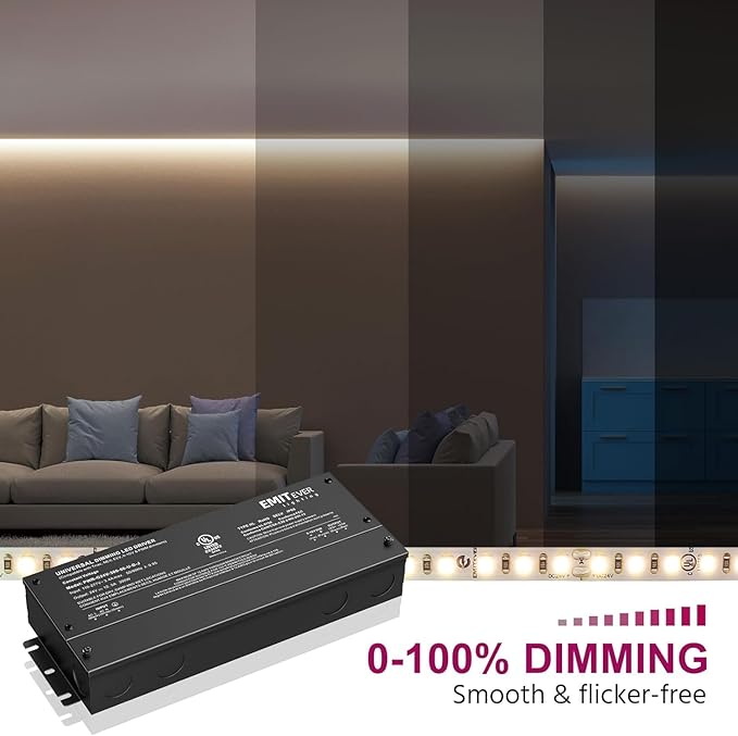 EMITEVER Dimmable Led Driver, 2 Packs 300W AC 110V-277V to DC 24V Transformer - Image 6