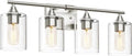 XPEHK 4-Light Bathroom Light Fixtures, Brushed Nickel Vanity Lighting Fixtures by XPEHK