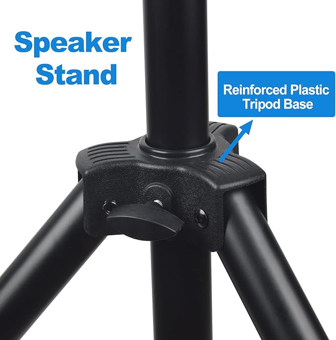 Howonder Speakers Stands, PA Speaker Stand, Speaker Tripod Stand, Adjustable - Image 2