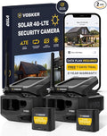 Vosker V150 Twin Pack Solar-Powered LTE Cellular Home Security Outdoor Camera | by Vosker